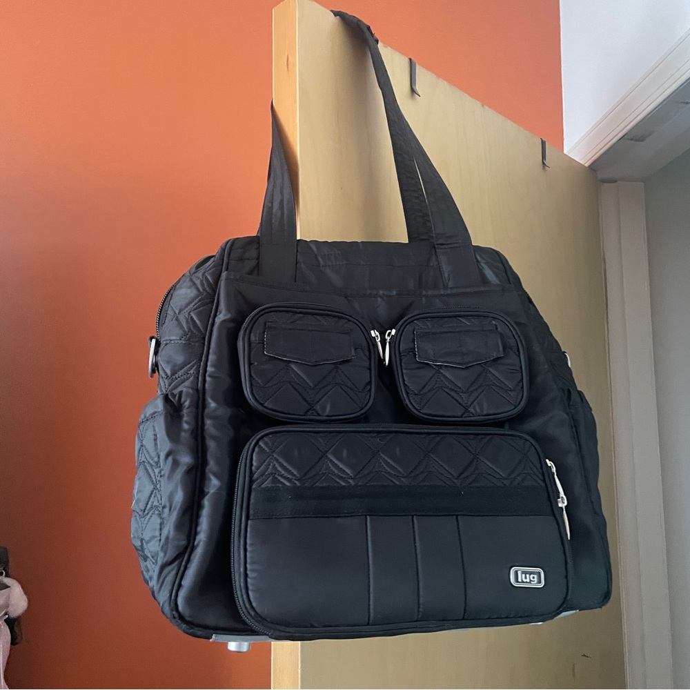 Lug Black Quilted Puddle Jumper Tote